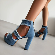 Frayway Denim Heels