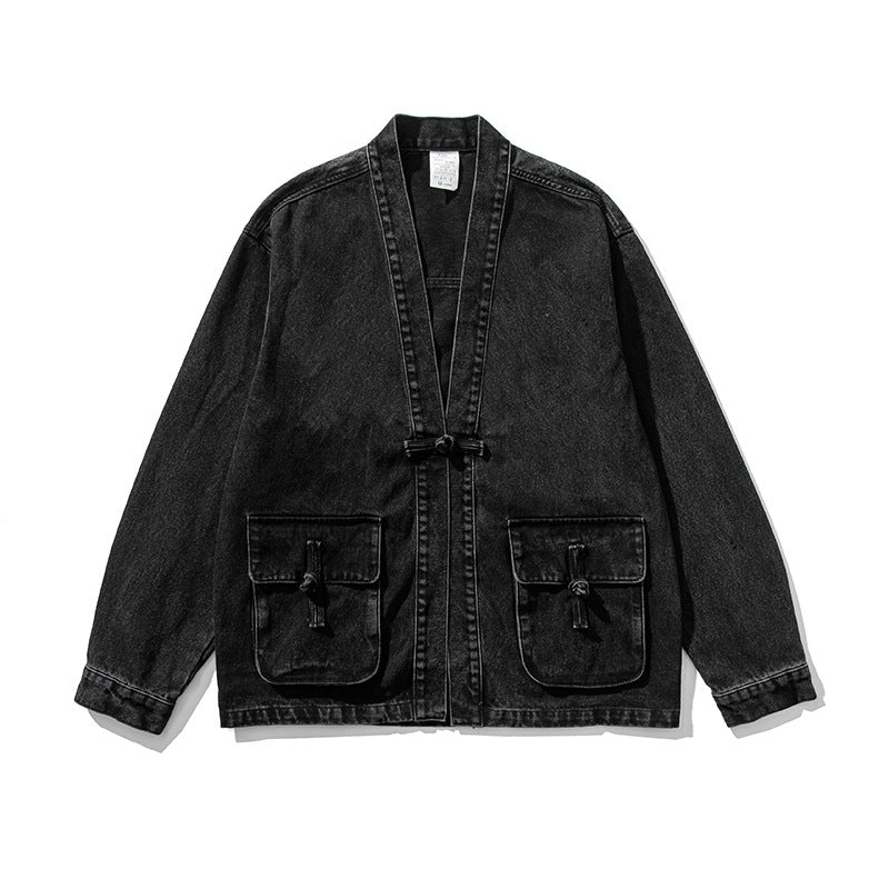 Washed Denim Kimono