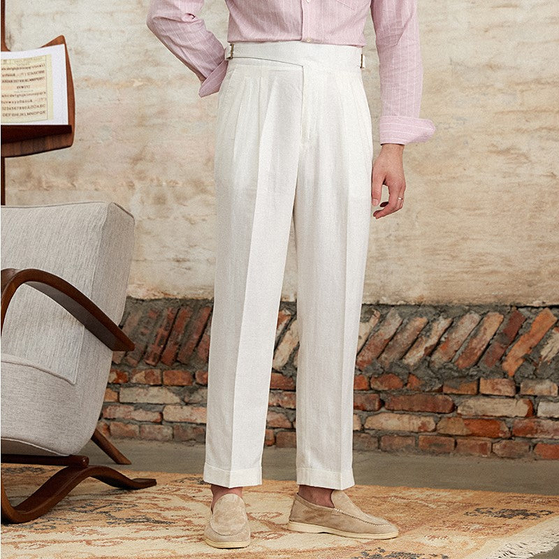 Exclusive Linen Vento Gurkha Pants